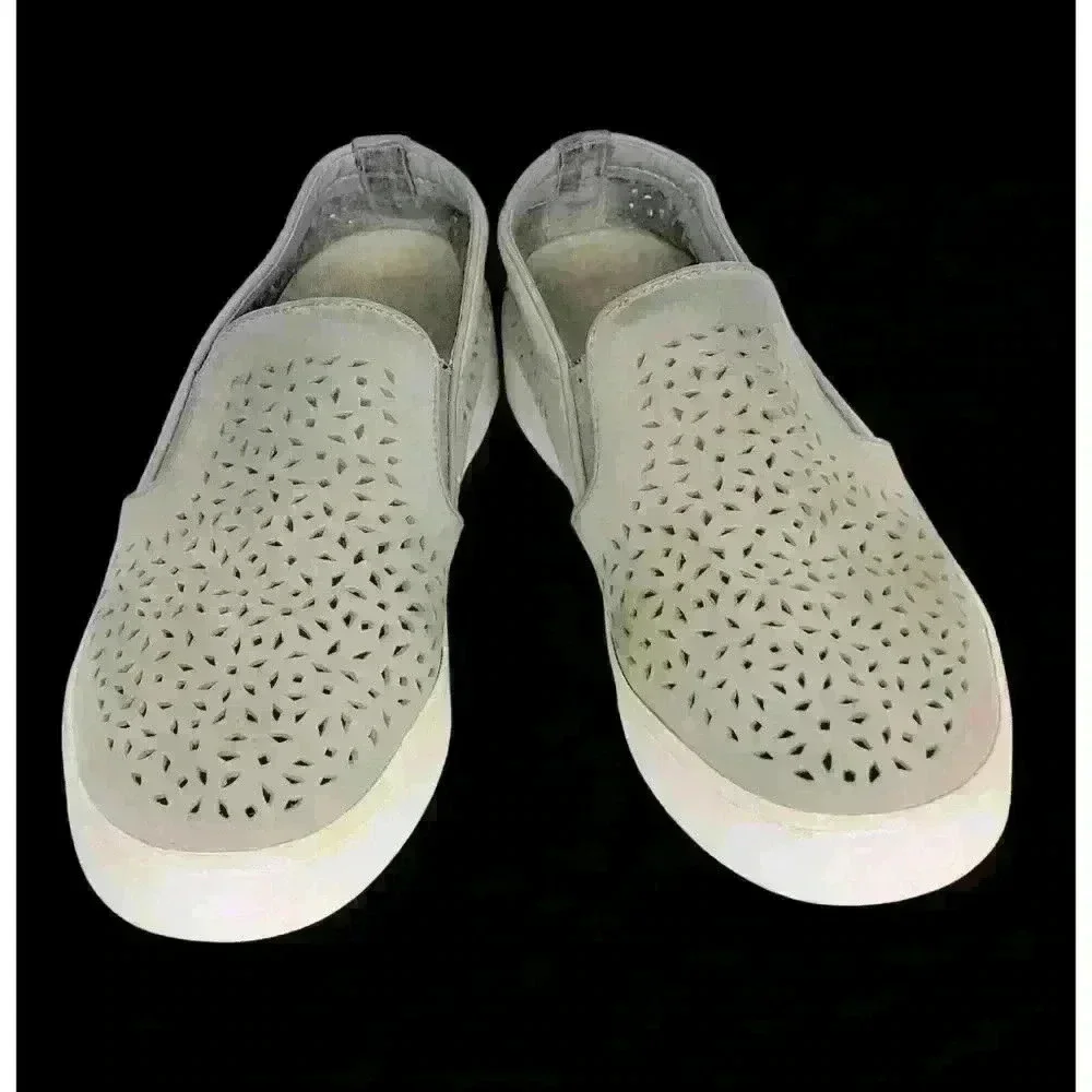 Vionic Splendid Midi Perfs sz 7 US Slip On Sneakers concealed arch support gray